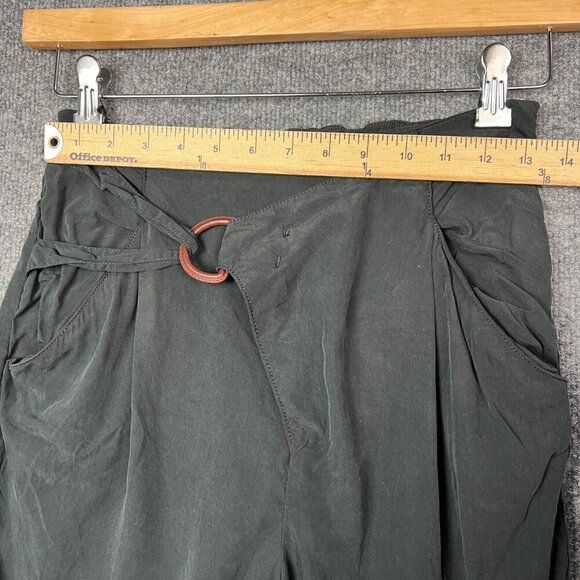 By Anthropologie Women's Cupro Wrap High Rise Trouser Pants Size‎ XS Grey - Picture 5 of 9